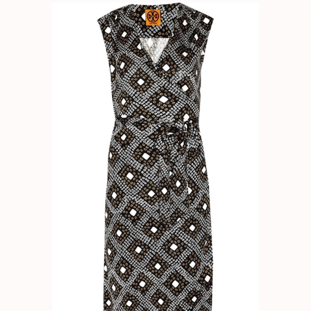Tory Burch brown Ivette wrap dress